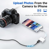 USB-C to USB Camera Adapter with 30W Charging Port for iPhone 17/16/15, MFi Certified USB 3.0 OTG Cable Compatible with MacBook Pro Air, iPad
