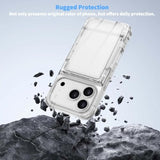 For Iphone 17 Pro Max 6.9 Case Wallet With Kickstand, 4 Cards Holder Clear Case For Women Men, Yellowing Resistant Transparent Tpu Back Cover, Flip Wallet Id Slot Cover With Stand For 17 Promax