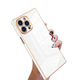 Case Compatible With Iphone 14 Pro Max 6.7 Inch Luxury Cute Plating Design Case Full-Body Anti-Scratch Shockproof Bumper Protective Cover For Iphone 14 Pro Max White