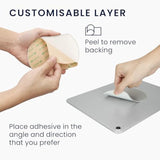 kwmobile Stick-on Holder for Apple Magic Mouse/Logitech Pebble/Samsung Mouse Slim - Storage for Laptop Tablet - Pouch for Mouse Grey