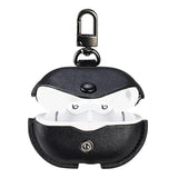 Leather Case For Beats Studio Buds/Studio Buds Plus 2021/2023, Full-Body Soft Shell Protective Leather Case Cover With Keychain Compatible With Apple Beats Studio Buds Charging Case Black