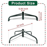 16” Christmas Tree Stand For Artificial Trees, Foldable Metal Xmas Tree Stand, Replacement Fake Christmas Tree Holder Base For 2 Ft To 7 Ft Trees, Fits Tree Poles Up To 0.86”