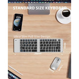 Wireless Foldable & Folding Keyboard And Mouse For Ipad, Bluetooth Combo For Business & Travel, Portable Design Compatible With Windows, Ios, Android Tablets, Smartphones, And Laptops.