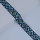 Boho Jacquard Ribbon 5 Yards Green Embroidery Jacquard Trim For Sewing