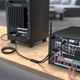 KabelDirekt – RCA/Phono Y Cable – 25ft Long – 1 to 2 RCA/Phono, Stereo Audio Cable (Coax, Male/Male Plugs, Analog/Digital, Adapter for subs/amps/Hi-Fis/Home Theater/receivers, Black)