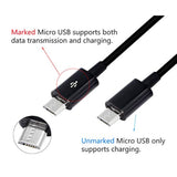 8 Inch Usb 2.0 Type A Male To Dual Micro Usb Male Splitter Y Data Supply Power Connector Adapter Cable (Black)