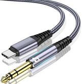 Usb C To 1/4" Trs Audio Stereo Cable, 4Ft Type C To 6.35Mm 1/4 Male Aux Audio Cord Compatible With Ipad Pro/Iphone 15, Pixel 5Xl, Samsung Galaxy S22 For Amplifier, Mixer, Home Theater, Speaker Ect