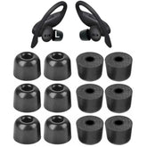 Memory Foam Tips Compatible With Powerbeats Pro Replacement Ear Tips, Perfect Noise Cancellation, Fit In Case, Foam Tips 6 Pairs, Black, Large Size (515Bl)