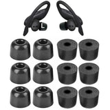 Memory Foam Tips Compatible With Powerbeats Pro Replacement Ear Tips, Perfect Noise Cancellation, Fit In Case, Foam Tips 6 Pairs, Black, Large Size (515Bl)