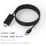 Usb C To Hdmi Cable 6Ft 4K For Monitor, Hdmi To Usb C Adapter For Mac, Usbc To