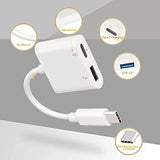 Usb C Otg Adapter With Power, 2 In 1 Usb C To Usb Female With 60W Pd Charging Adapter Compatible With Iphone 15/15Pro, Ipad Pro, Galaxy S24/S23/S22/S21, Pixel 8/7/6, Google Chromecast With Google Tv