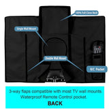 Waterproof Outdoor TV Covers for 55 to 58 inches Outside TV, 600D Thick Fabric TV Screen Protector Cover with Remote Control Pocket - Size 55''W x