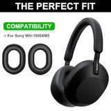 Silicone Ear Pad Covers For Sony Wh-1000Xm5, Sweat-Proof, Anti-Scratch, Gym-Ready Ear Cushion Protectors, Easy To Clean, Soft Fit For Workout & Travel - Gold