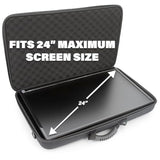 CASEMATIX Portable Monitor Case for 15.6" to 24" Gaming Monitors or Laptops, Hard Shell EVA Screen Cover with Padded Foam, Fits Accessories for 15.6 to 17.3 Inch Screens (Black)