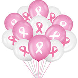 100 Pcs Breast Cancer Awareness Balloons 12 Inch, Pink, White
