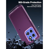 Heavy Duty Case for Moto G Stylus 2025 and 2026 Models, Purple Color