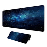Large Extended Computer Mouse Pad With Non-Slip Rubber Base, Long Gaming Mouse Mat With Stitched Edges, Xl Anime Mousepad For Laptop, 31.5 X 11.8 Inch (Watercolor Galaxy)