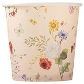 150pcs 3oz Disposable Paper Cups Vintage Floral Bathroom Party Beverage Cups