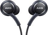OEM Earbuds Stereo Headphones for Galaxy S10 S10e Plus Cable - Designed by AKG - with Microphone and Volume Buttons (Black) - 2 Pack