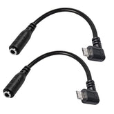Micro Usb Male To Aux 3.5Mm Audio Cable Cord, 2 Pack 1/8" 4 Pole Trrs Female T