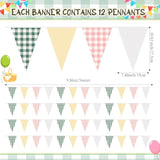 49Ft Pink Green Gingham Camp Bride Banner Camp Bachelorette Decorations Pink Green Plaid Paper Pennant Flag Garland Streamer For Glamping Wedding Bridal Baby Shower Bridesmaid Party Decorations