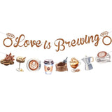 Love Is Brewing Bridal Shower Decorations, Espresso Martini Banner for Party