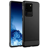 JETech Slim Fit Case for Samsung Galaxy S20 Ultra 5G (2020), Thin Phone Cover with Shock-Absorption and Carbon Fiber Design (Black)
