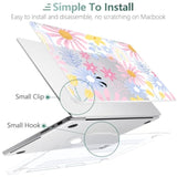For M4 Macbook Pro 14 Inch Case 2024 2023 2021 A3112 A3401 A3185 M3 A2918 A2992 M2 A2779 M1 A2442 Pro Max With Retina Xdr Display & Touch Id, Plastic Hard Shell Cover, Florals