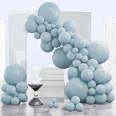 Pale Aqua Balloons, 140 Pcs Boho Blue Balloons Different Sizes Pack Of 18 Inch 12 Inch 10 Inch 5 Inch Pale Blue Balloons For Balloon Garland Or Balloon Arch As Party Decorations, Blue-F28