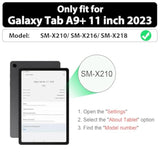 Case For Samsung Galaxy Tab A9+/ A9 Plus Case 11" 2023 (Smx210/X216/X218), Heavy Duty Shockproof Protective Case With Screen Protector, Rotating Stand And Hand/Shoulder Strap, Black
