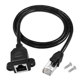 Cat6 Ethernet Panel Mount Extension Cable 3.3Ft Rj45 Cat 6 Male To Female Shie