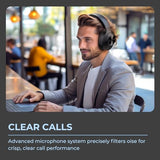 E11-A Active Noise Cancelling Headphones Wireless Bluetooth Headphones with Rich Bass, Wireless Headphones with Clear Calls, Bluetooth 5.0, 30 Hours