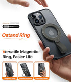 TORRAS 2025 Upgrade (Gen 6.0) Magnetic Phone Grip Holder Kickstand with Braided Strap, Fit for MagSafe Ring Removable, for iPhone 17 16,15, 14, 13 12