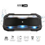 Altec Lansing ROCKBOX XL Wireless Bluetooth Speaker, Portable Waterproof Speaker with 20 Hour Playtime and 5 Illuminating LED Light Modes, Floating Wireless for Indoors and Outdoors