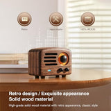 Portable Bluetooth Speaker, OTR Wood Vintage Small Wireless Speaker, FM Radio with Antenna AUX, 10h+ Long Playtime, High Fidelity Stereo Audio with