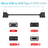 Micro Usb To Usb-C Data Cable For Dji Spark/Mavic Pro/Mavic Mini 1St & Se/Mavic 2 Series/Mavic Air 1St Drone Controller, Link For Iphone 17 16 15 Ipad 10 Samsung S25 S24 S23 S22, Rc Cable (1Ft/30Cm)
