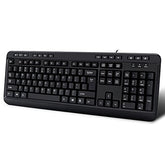Akb-132Hb Multimedia Usb Keyboard With 3 Hubs, Black