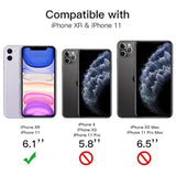 JETech Privacy Full Coverage Screen Protector for iPhone 11/XR 6.1-Inch, Anti-Spy Tempered Glass Film, Edge to Edge Protection Case-Friendly, 2-Pack