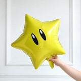 Red Blue Green Yellow Balloon Garland Kit With Confetti Cloud Mushroom Star Balloons For Bros Party Cartoon Video Game Theme Birthday Party Supplies