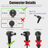 65W Ac Laptop Charger Adapter Replacement For Asus U56E X555L X551M X53U X550C