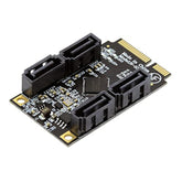cablecc Mini PCI-E PCI Express to 6Gbps Four Ports SATA 3.0 Adapter Converter