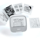 Sticker Printer, Mini Print With 1 Rolls Paper,Pod Bluetooth Portabel Sticker Maker Thermal Printer Inkless With Multiple Templates For Phone & Tablet