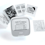 Sticker Printer, Mini Print With 1 Rolls Paper,Pod Bluetooth Portabel Sticker Maker Thermal Printer Inkless With Multiple Templates For Phone & Tablet