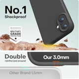 iPhone 16 6.1 Inch Premium Silicone Shockproof Case with Soft Lining Black