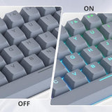 61-Keys Pbt 60% Keycaps 60 Percent Shine-Through Oem Profile Keycaps Backlit U