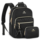 Mini Backpack For Women, Waterproof Stylish Daypack Purse Shoulder Bag With Usb Charging Port, Lightweight Small Casual Daily Travel Backpack, Lady Girls Gifts For Work School, 2Pcs Sets, Black