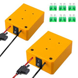 2 Pack Power Wheel For Dewalt 20V Battery Adapter, Power Wheels Battery Converter Kit With Fuses & 14Awg Wire & Control Switch Use For Diy Ride On Cars, Modified Rc Toys, Rc Truck, Robotics