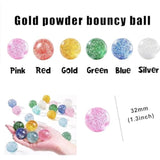24 Pcs Glitter Bouncy Balls For Kids, 32Mm 6 Colors Rubber Bounce Balls Bulk For Party Favors, Goodie Bag Fillers, Easter Gift Bag Stuffers, Basket Stuffers, Classroom Prizes