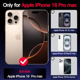 For Iphone 16 Pro Max Case,Three Layer Heavy Duty Sturdy Shockproof Protection Full Rugged Hard Pc+Soft Tpu Bumper Protective Girls Case For Apple Iphone 16 Pro Max 6.9 Inch,Gold