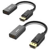 Benfei 2 Pack To Hdmi Adapter 4K Unidirectional Dp Computor To Hdmi Monitor Connection Adapter Compatible With Laptop Pc Monitor Tv Projector